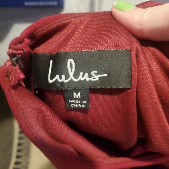 Lulu's infinite glory red wine dress - Picture 4 of 4